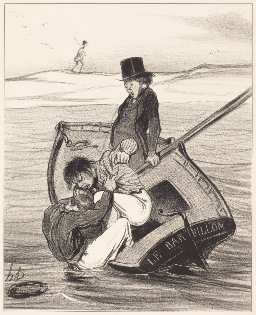 Kapina laivalla tekijältä Honoré Daumier