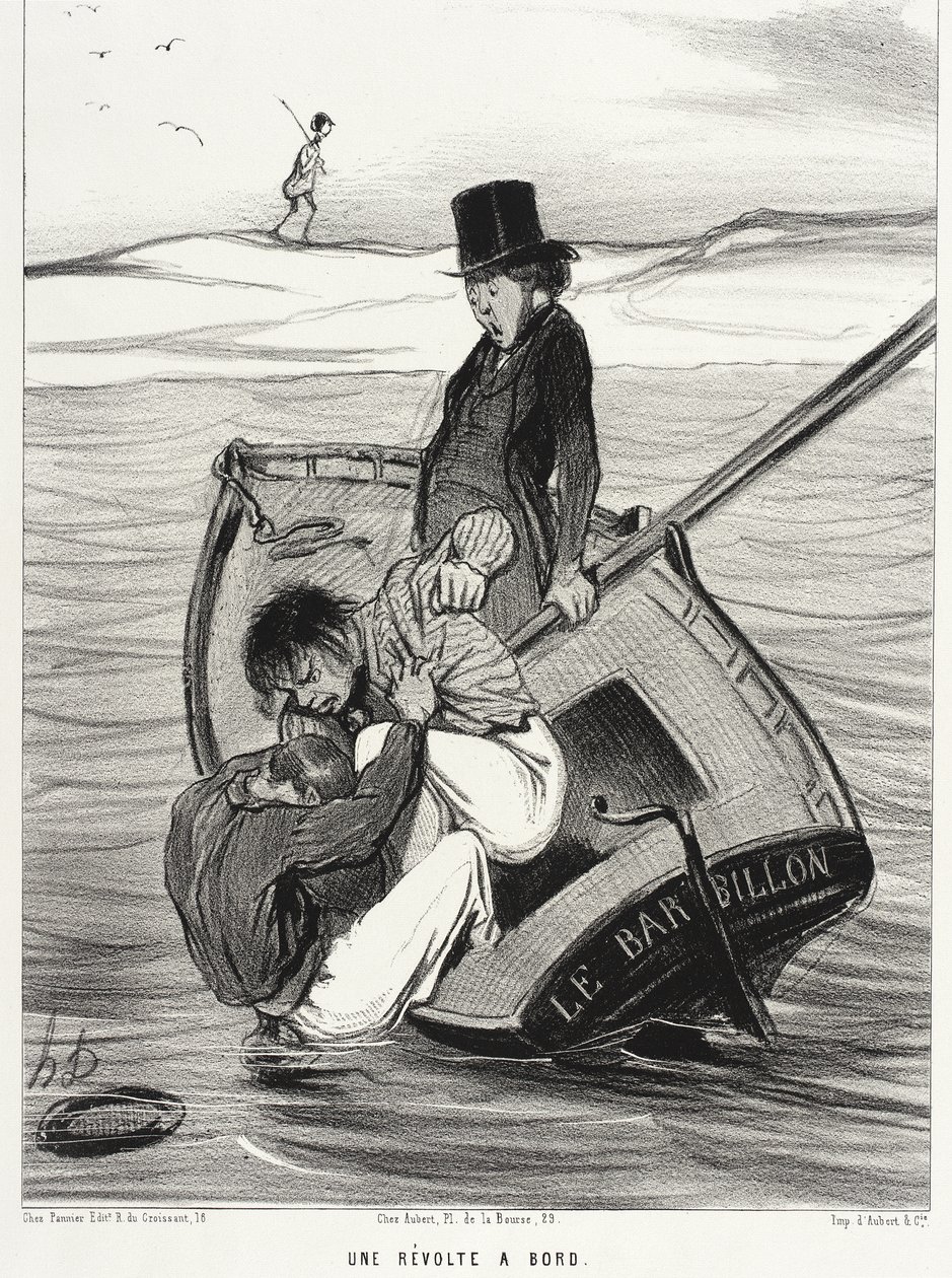 Kapina laivalla tekijältä Honoré Daumier