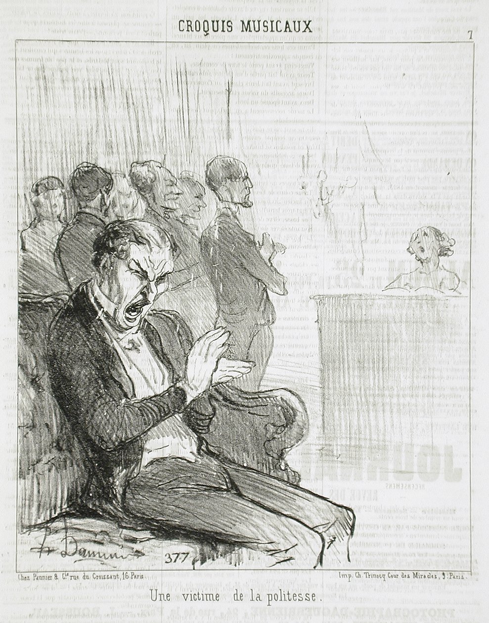 Kohteliaisuuden uhri tekijältä Honoré Daumier