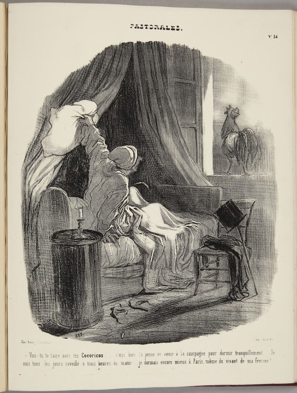 Lopetatko jo tuon kukkokiekuun... tekijältä Honoré Daumier