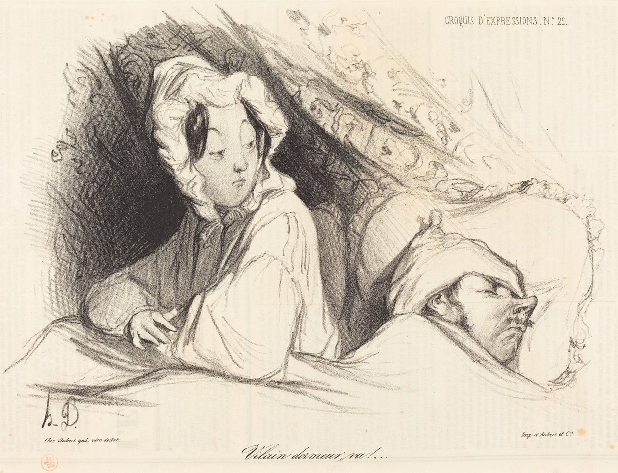 Senkin kelvoton nukkuja! tekijältä Honoré Daumier