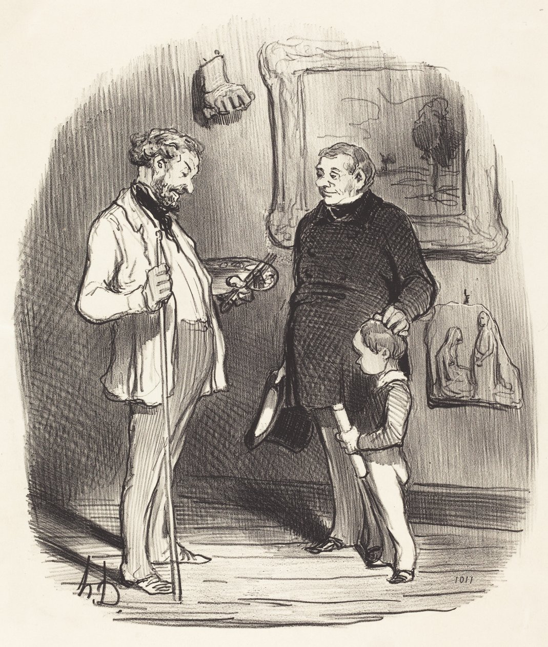 Siinä on pikkuiseni... jos hänellä ei ole tarpeeksi varoja... tekijältä Honoré Daumier