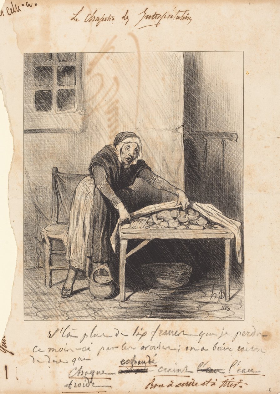 Siinä minä menetän jo yli kuusi frangia... tekijältä Honoré Daumier