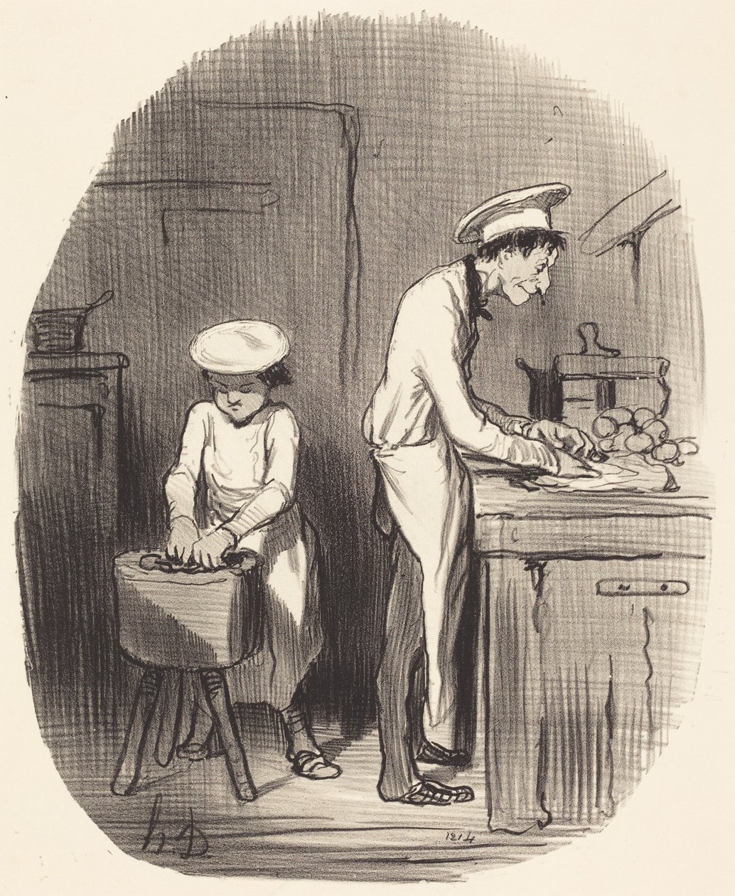 Kuulehan, poika, olet väärässä... tekijältä Honoré Daumier
