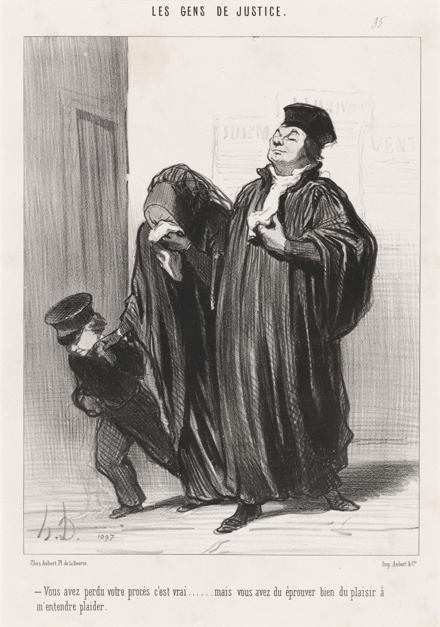 Olette hävinnyt oikeudenkäyntinne, se on totta... tekijältä Honoré Daumier
