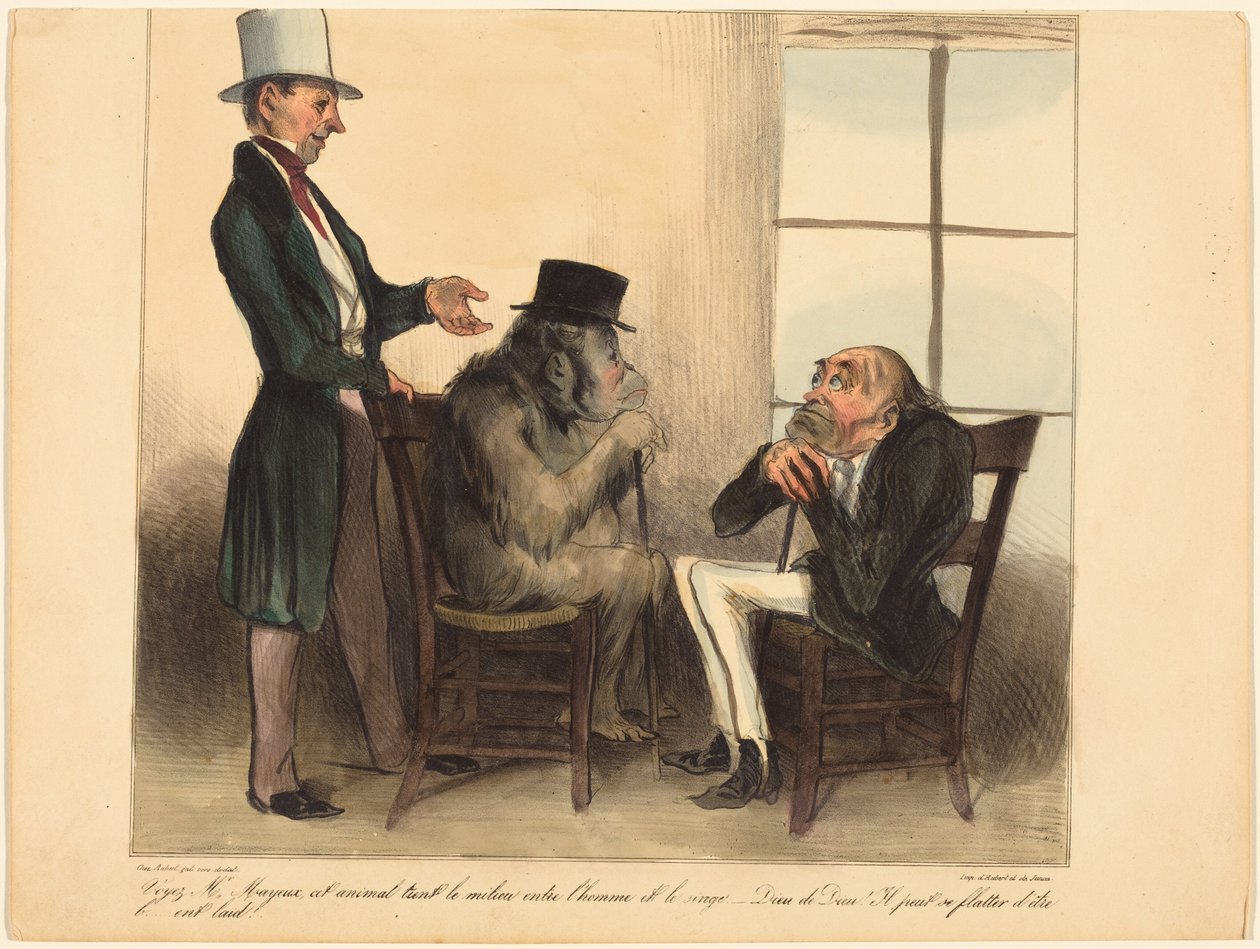 Katsokaa, herra Mayeux, tuota eläintä... tekijältä Honoré Daumier