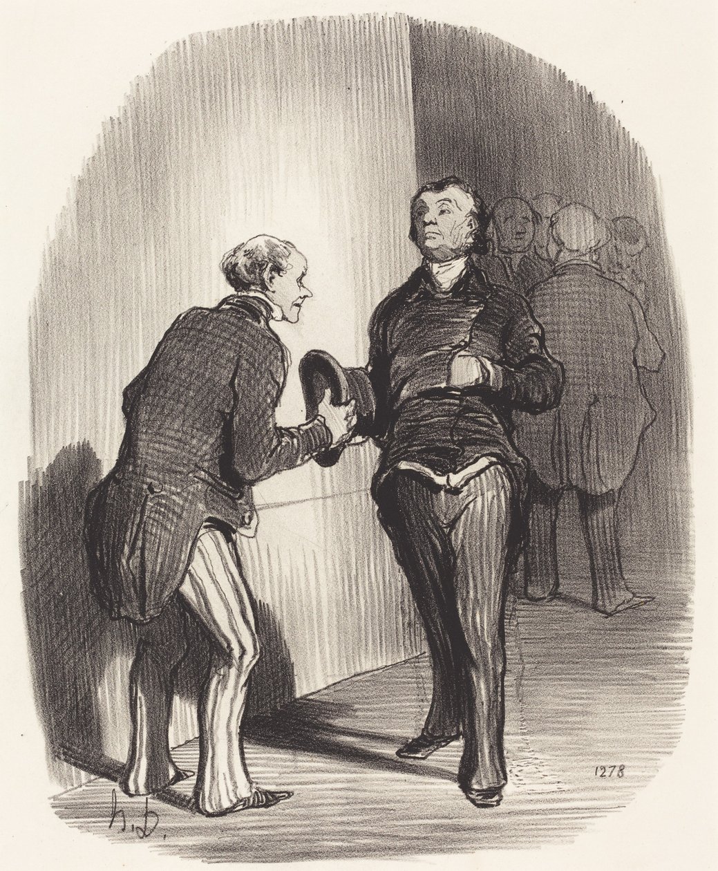 Näkymä ministeriön etuhuoneesta... tekijältä Honoré Daumier