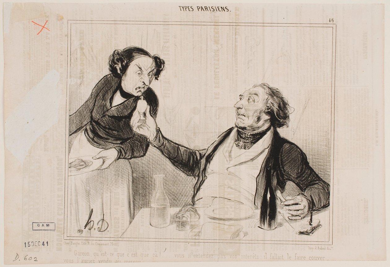 Tarjoilija, mitä tämä on?… tekijältä Honoré Daumier