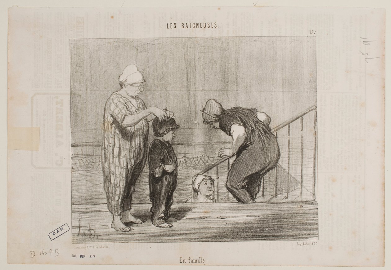 Oman perheen kanssa tekijältä Honoré Daumier