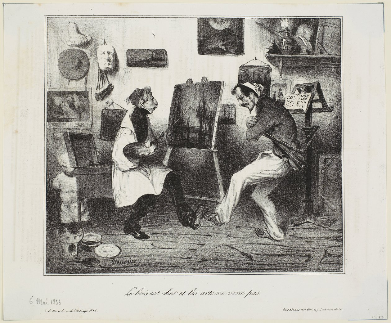 Puu on kallista, eikä taiteilla mene hyvin tekijältä Honoré Daumier