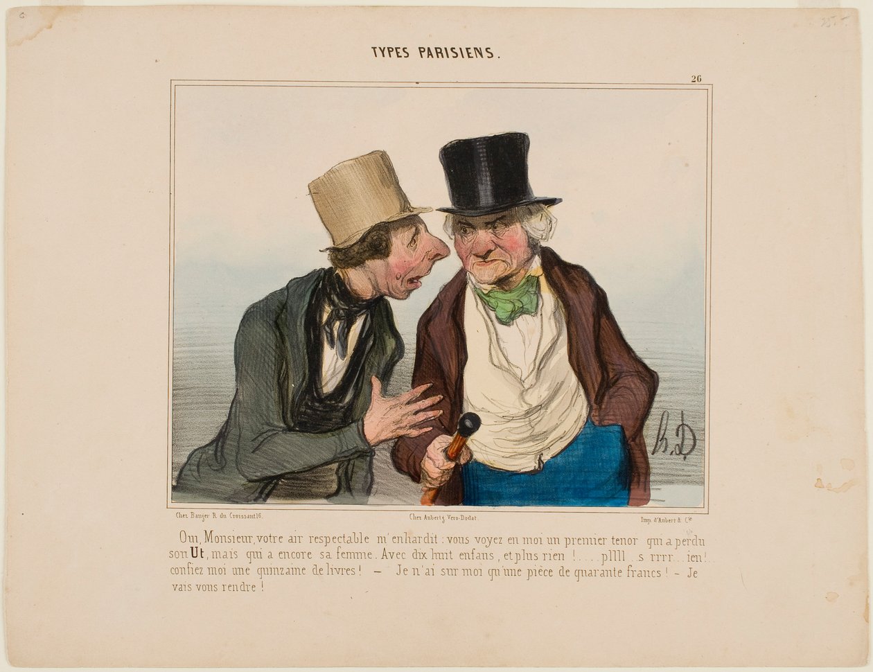 Kyllä, herra, kunnioitusta herättävä ulkonäkönne rohkaisee minua tekijältä Honoré Daumier