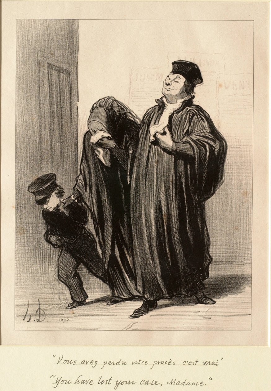 Olette hävinnyt oikeusjuttunne, se on totta tekijältä Honoré Daumier