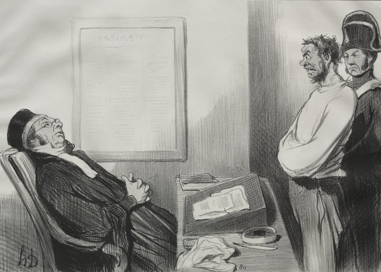 Olit nälkäinen... Se ei ole syy... tekijältä Honoré Daumier