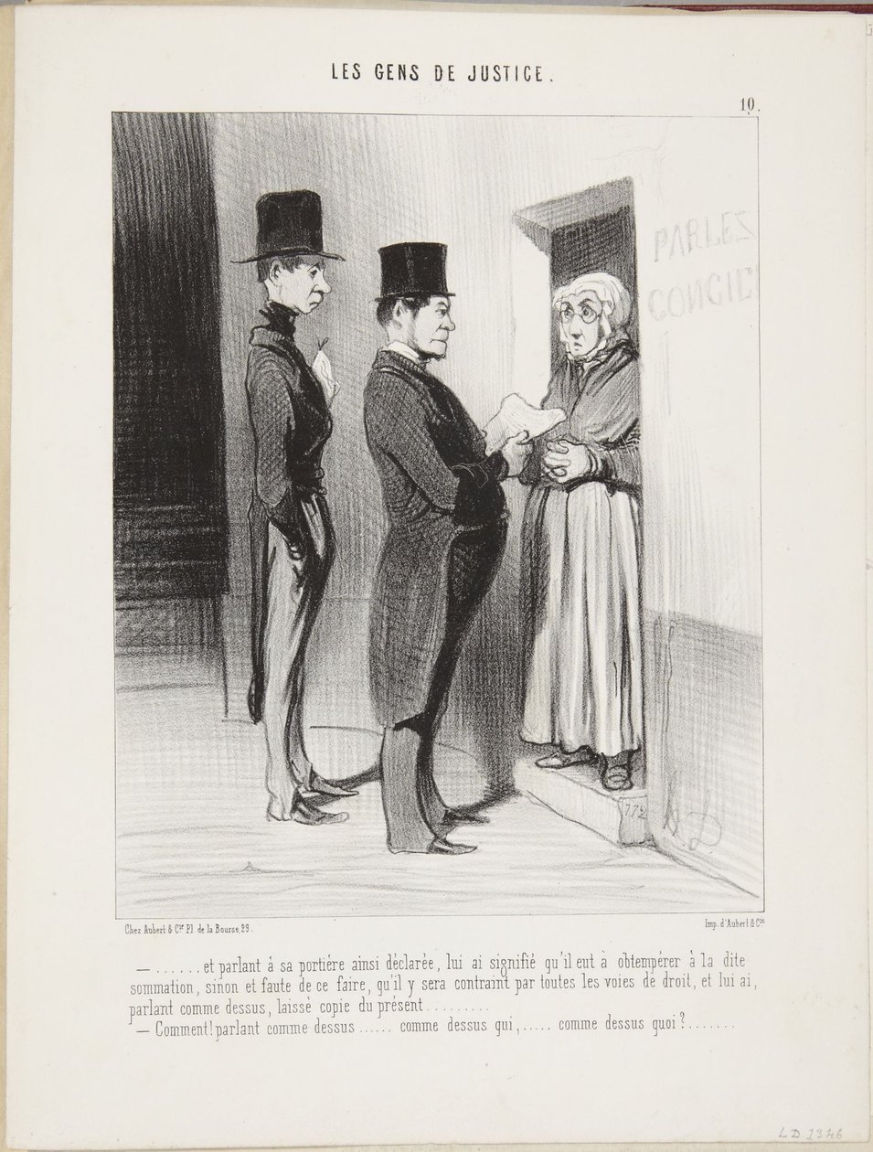 ...ja puhuessaan hänelle näin vaununovella lausui... tekijältä Honoré Daumier