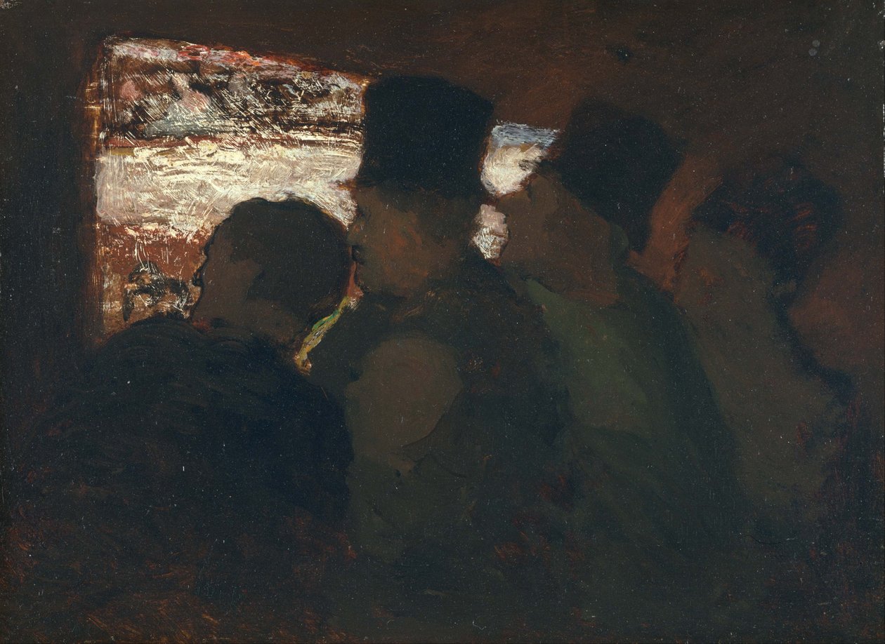 Teatterissa katsomassa tekijältä Honoré Daumier