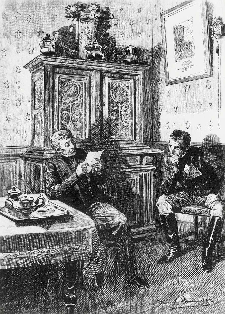 Daniel Hernandezin (1856-1932) kuvitus Country Doctorille, Honore de Balzacin (1799-1850) romaani moniosaisesta kokoelmasta Human Comedy, julkaistu vuonna 1902, Pariisi tekijältä Honore de Balzac