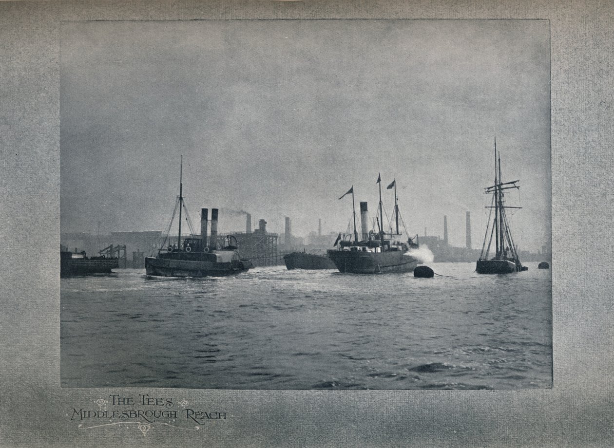 The Tees, Middlesbrough Reach, 1919 tekijältä Hood and Co. Ltd