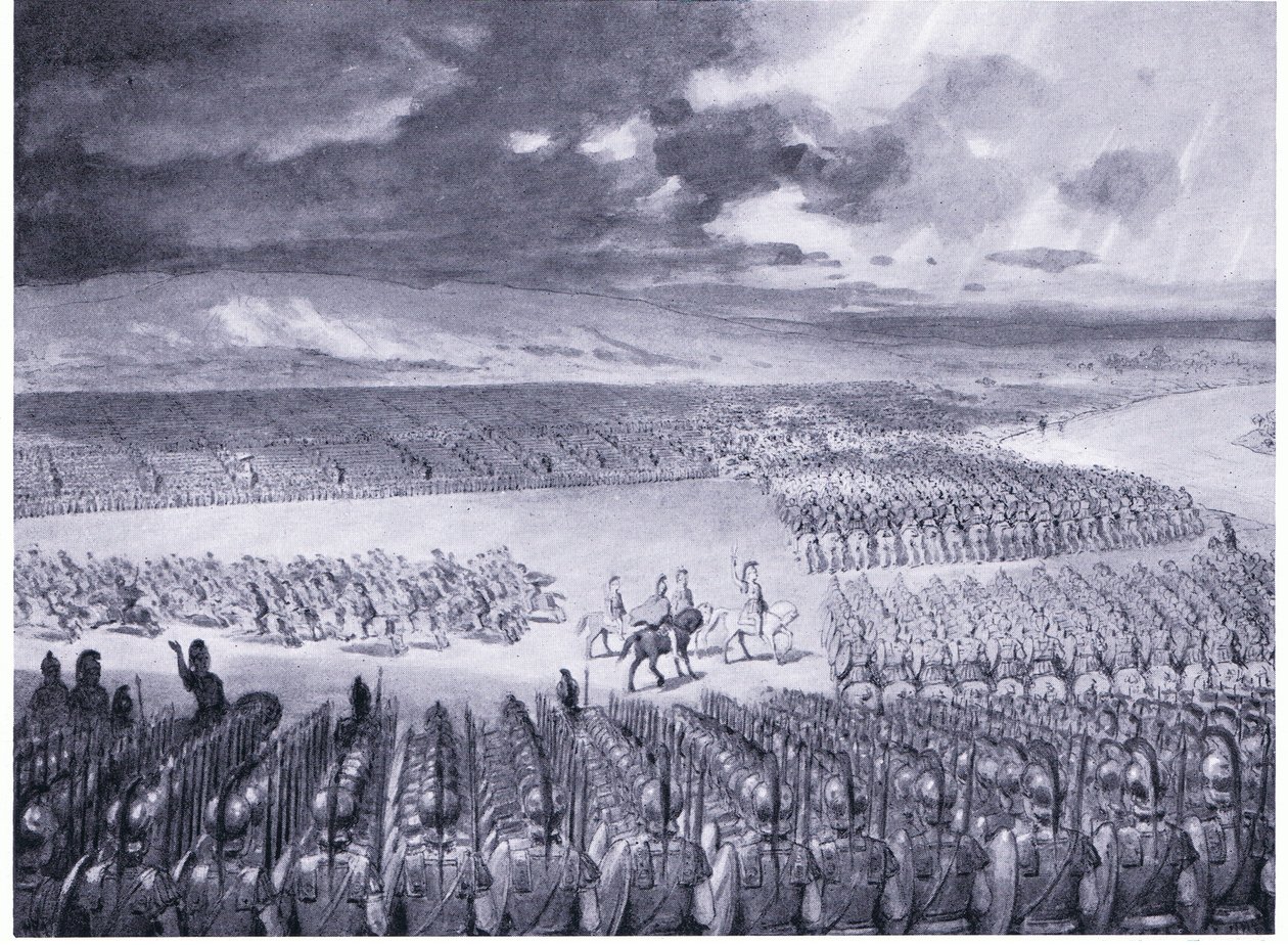 Porus odottaa Aleksanterin hyökkäystä 326 eKr tekijältä Horace van Ruith