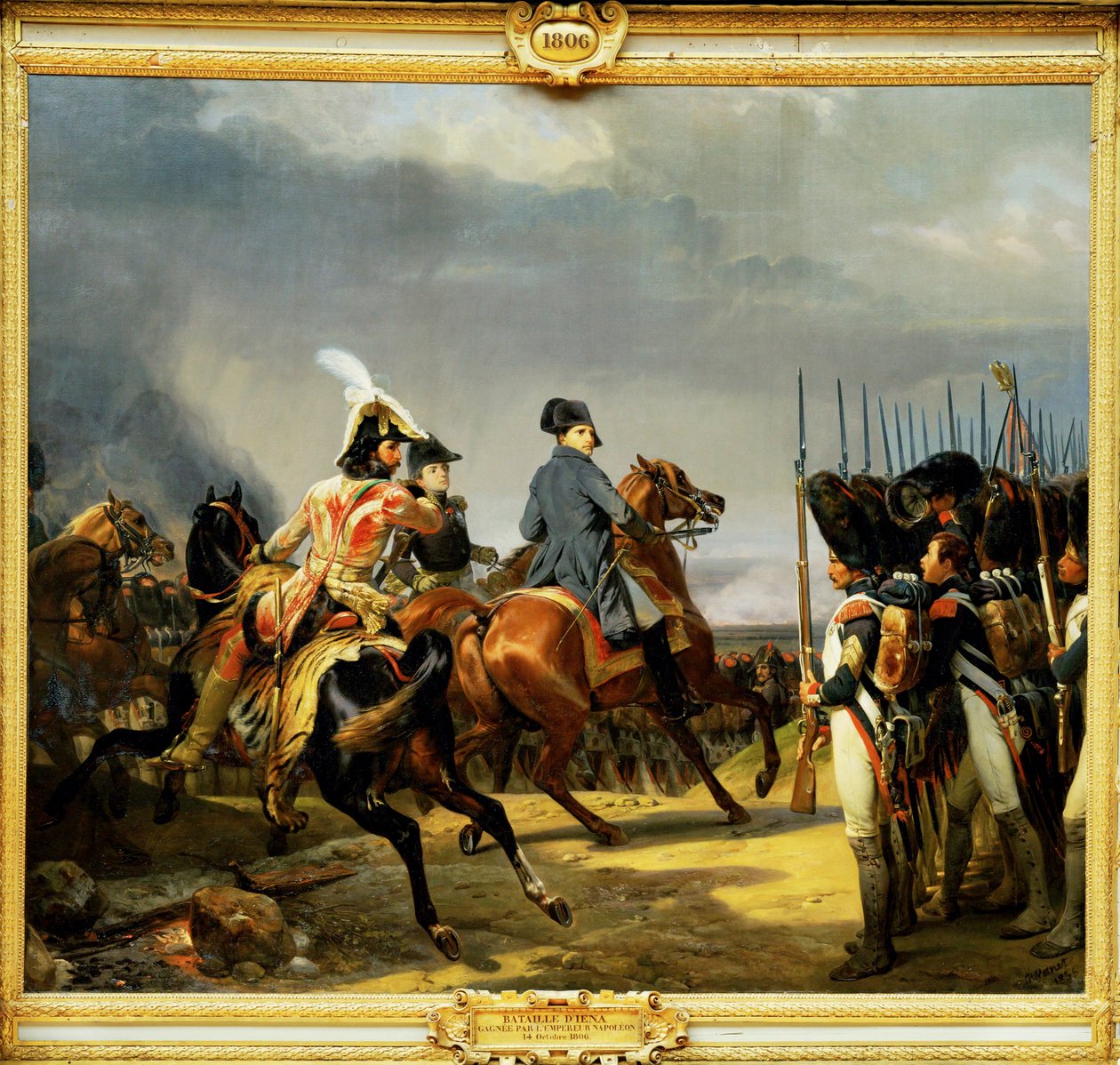 Jenan taistelu, jonka keisari Napoleon I voitti 14. lokakuuta 1806 ... tekijältä Horace (after) Vernet