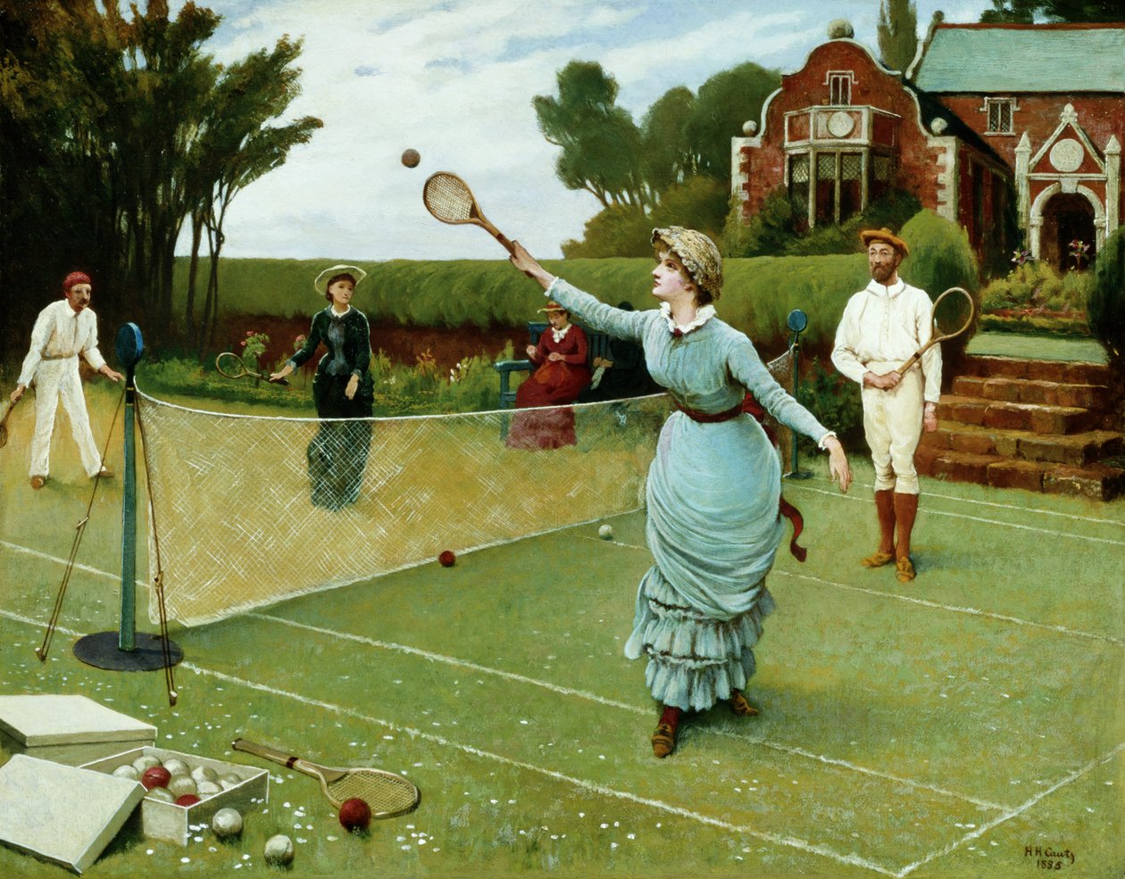 Tennispelaajat, 1885 tekijältä Horace Henry Cauty