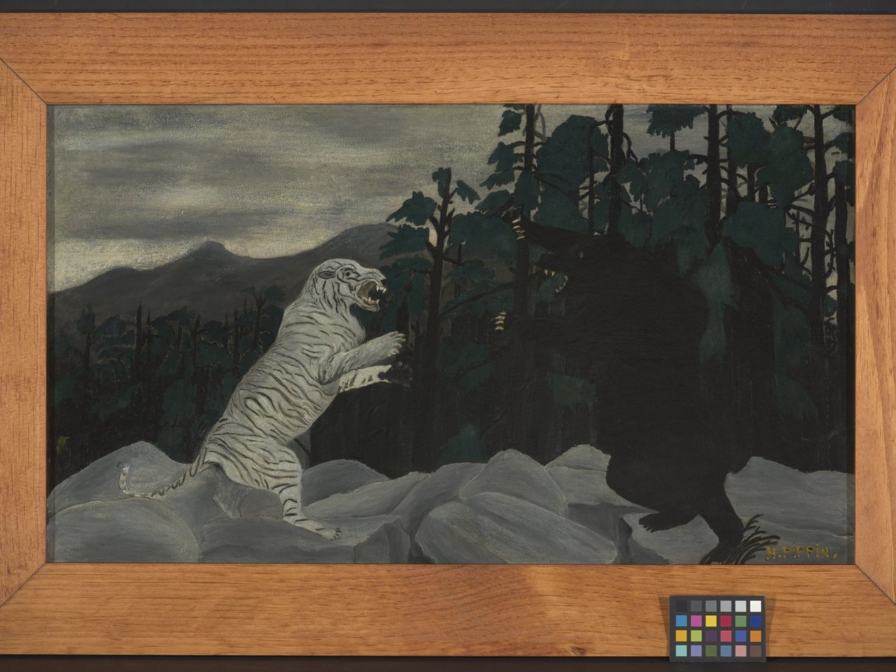Sininen tiikeri (öljy kankaalle) tekijältä Horace Pippin