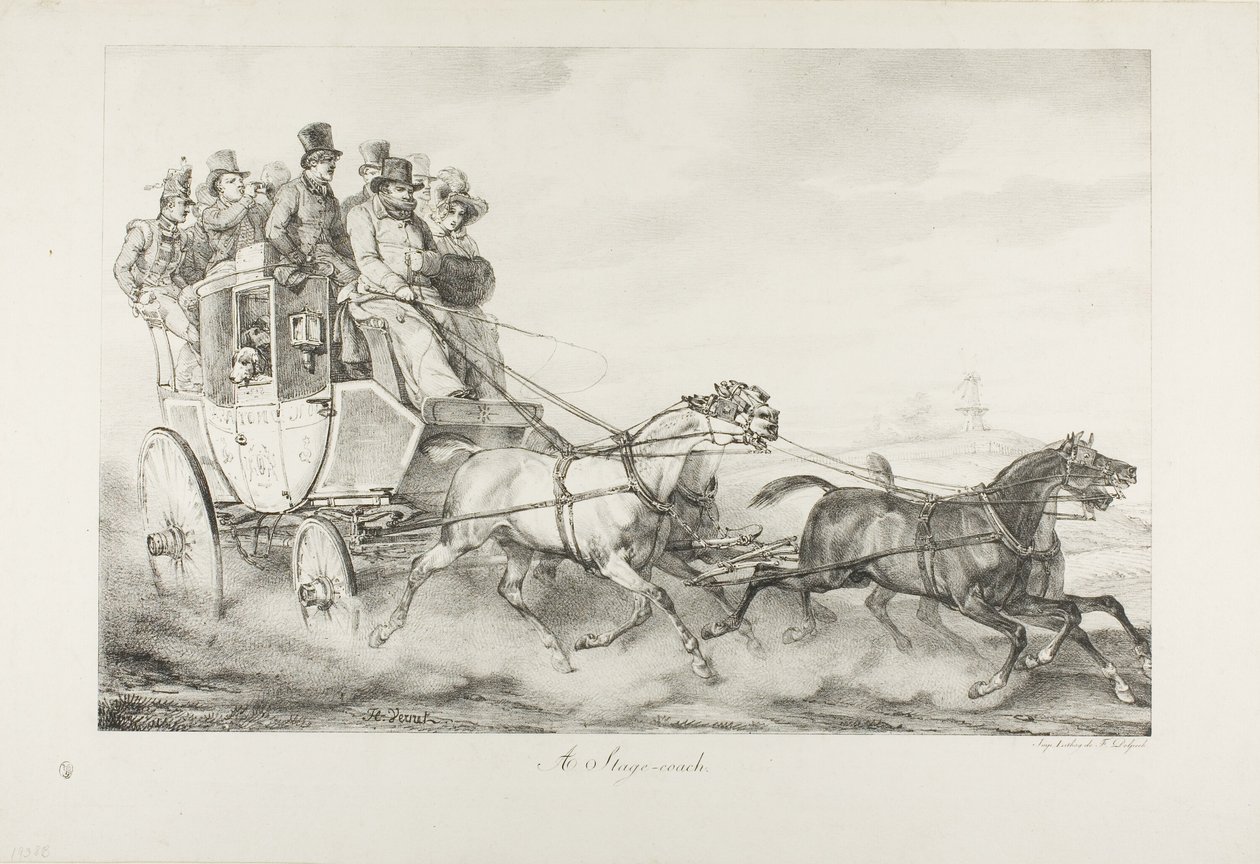 Stagecoach tekijältä Emile Jean Horace Vernet
