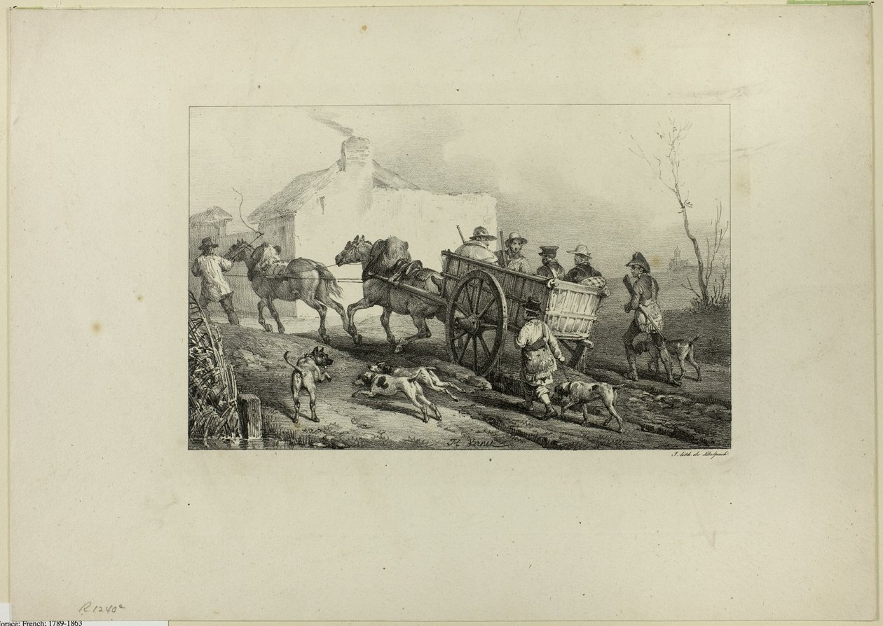 Metsästäjät tekijältä Emile Jean Horace Vernet