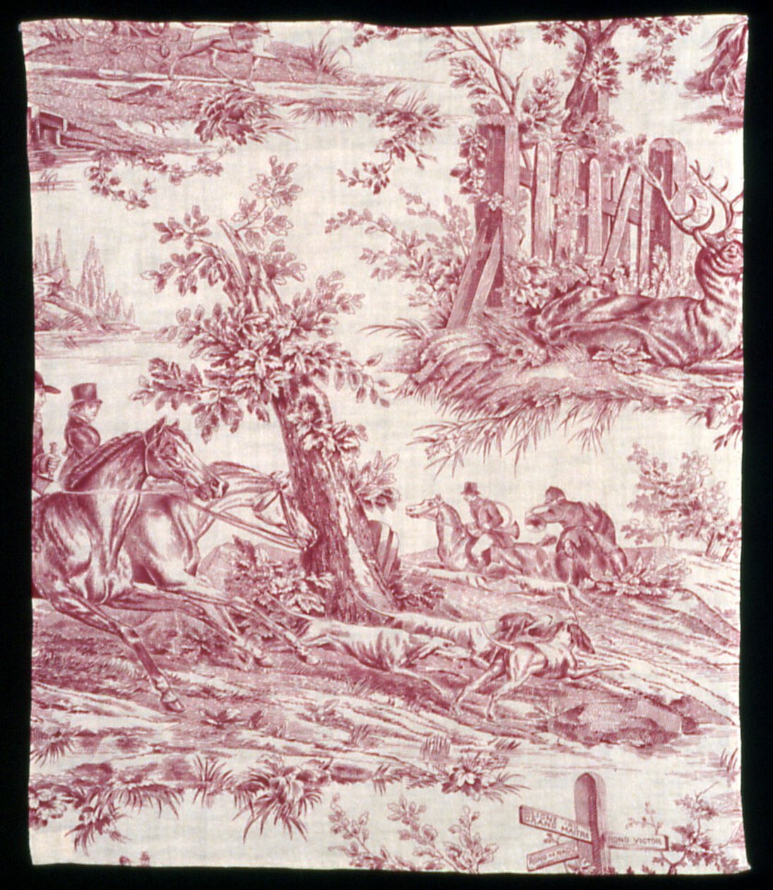 La Route de Jouy (Tie Jouyyn) (sisustuskangas) (Furnishing Fabric) tekijältä Horace Vernet
