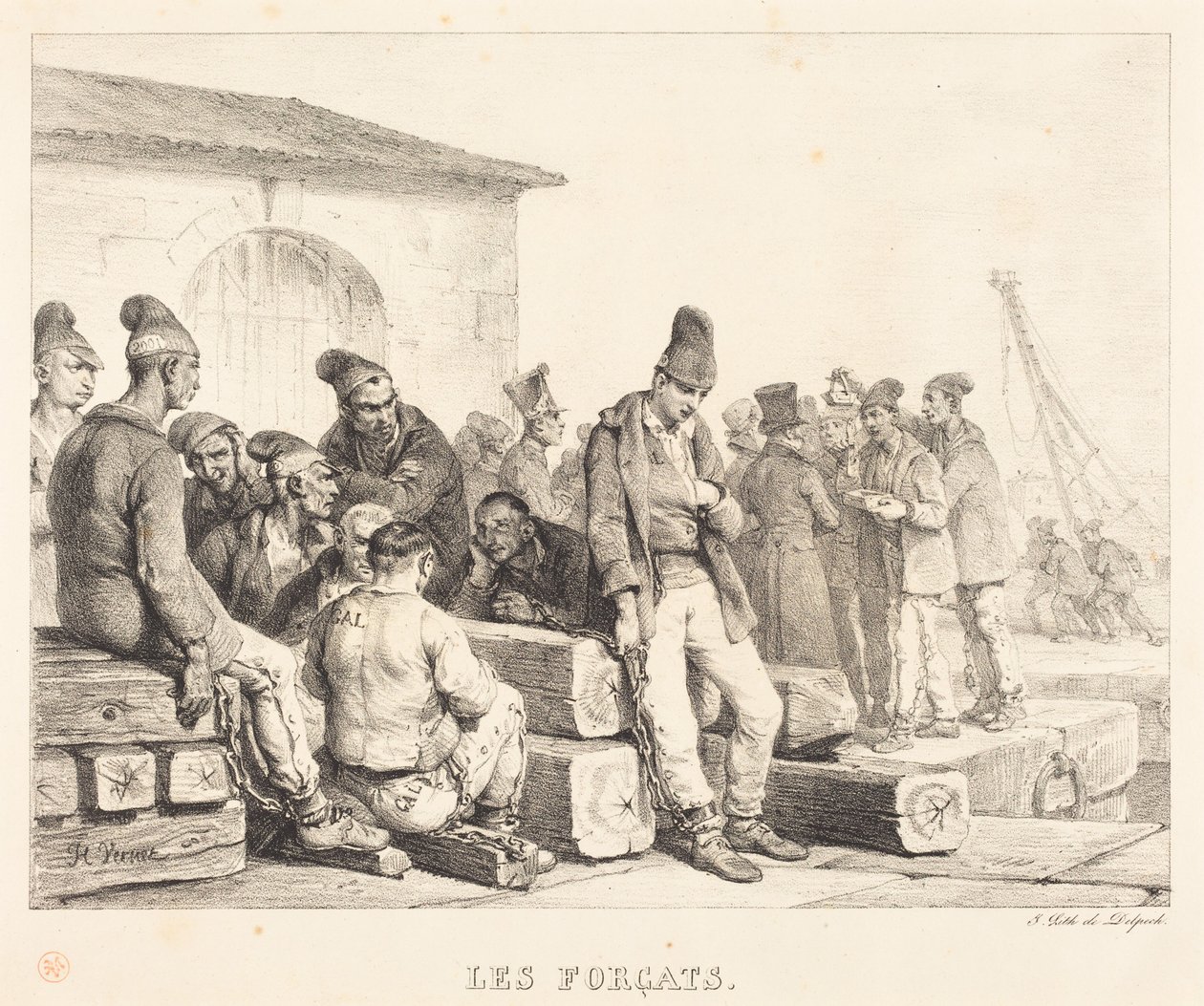 Les Forçats (Vangit) tekijältä Horace Vernet