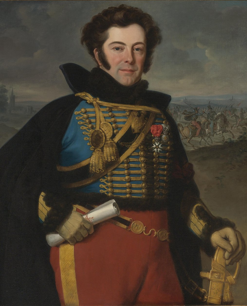 Auguste-Frédéric Bonamourin muotokuva, markiisi de Talhouët 1788-1842 tekijältä Emile Jean Horace Vernet