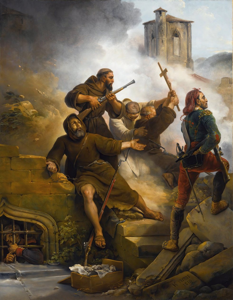 Zaragozan ensimmäinen piiritys, 1819. tekijältä Emile Jean Horace Vernet