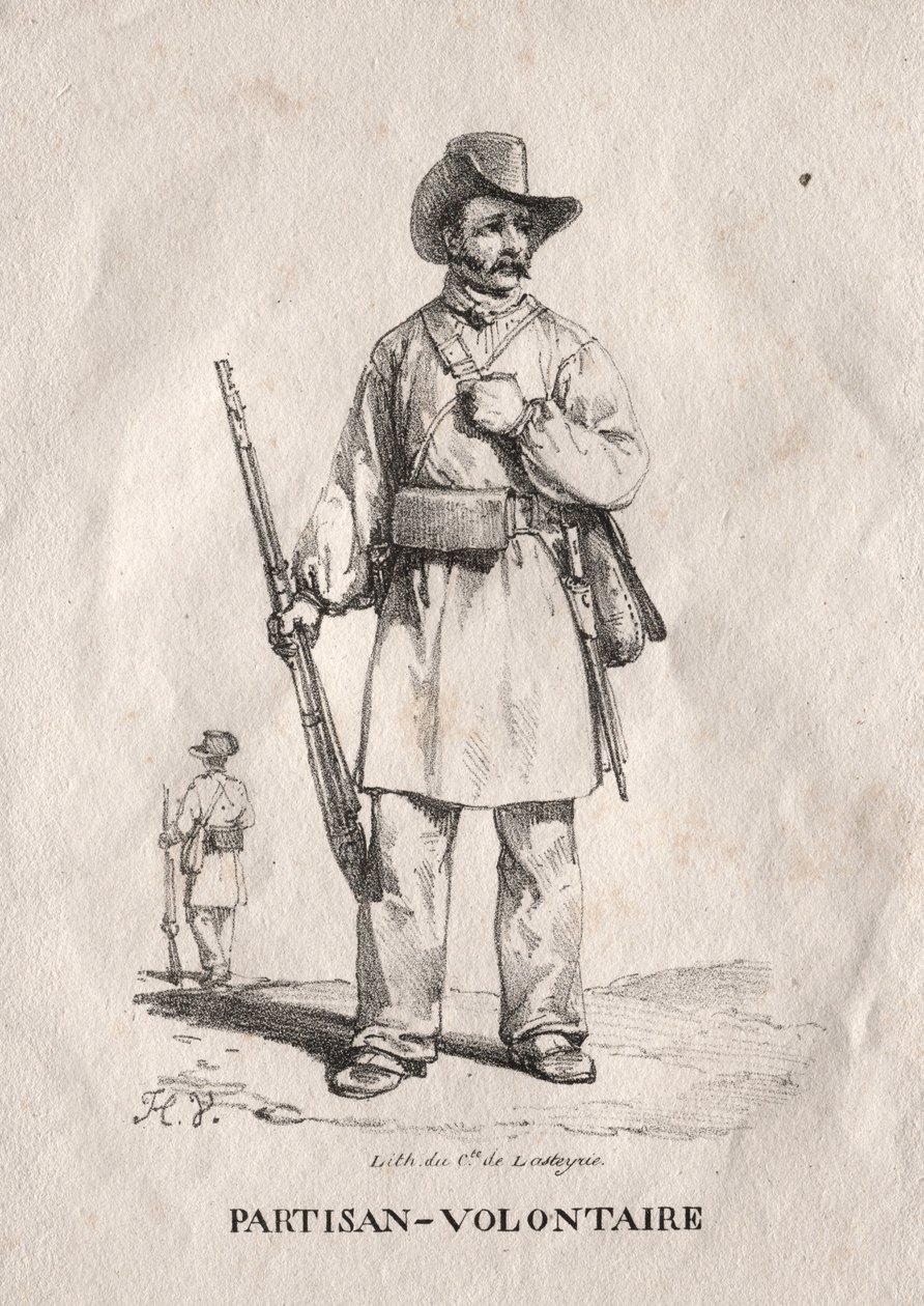 Vapaaehtoinen partisaani, 1822. tekijältä Emile Jean Horace Vernet
