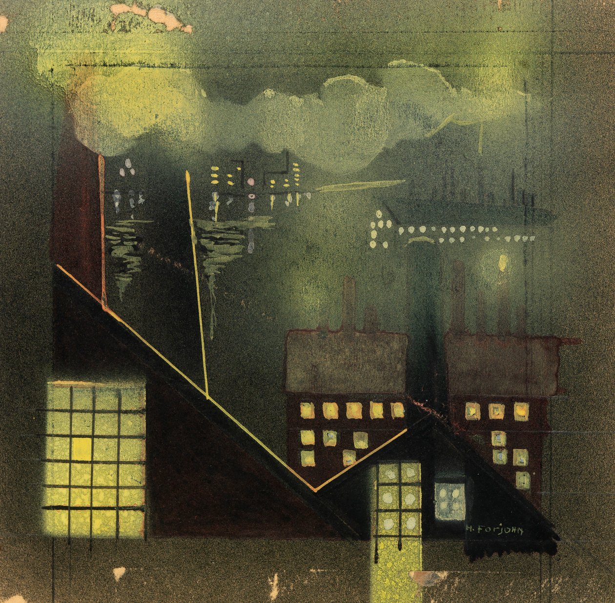 Industry at Night, n. 1940. tekijältä Horatio C. Forjohn