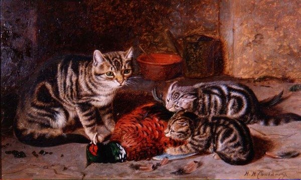 Peli illalliselle (öljy paneelille) tekijältä Horatio Henry Couldery