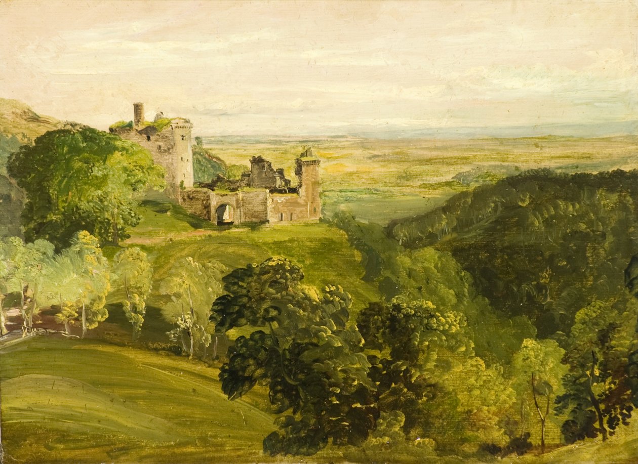 Castle Campbell (öljy kankaalle) tekijältä Horatio McCulloch