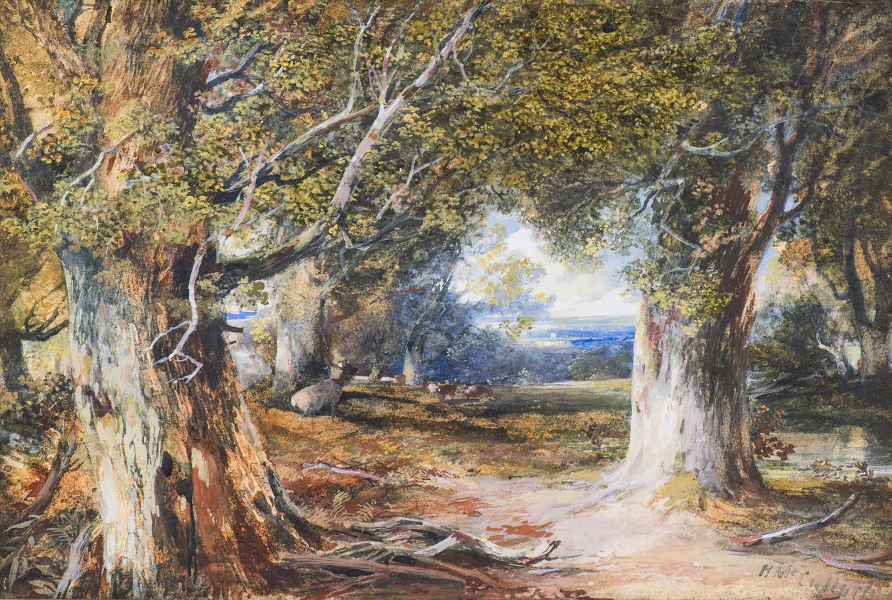 Puussa (akvarelli) tekijältä Horatio McCulloch