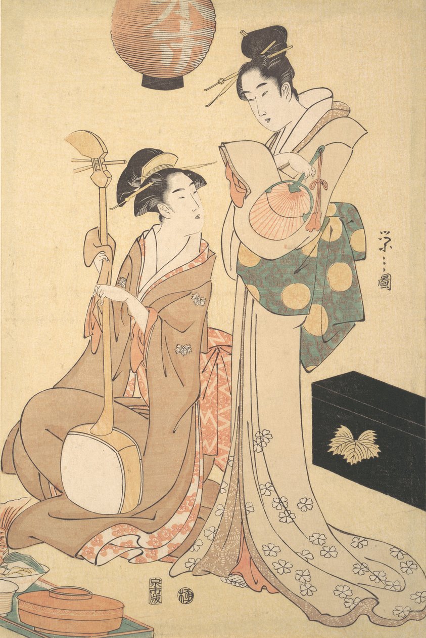 Kaksi geishaa, n. 1792. tekijältä Hosoda Eishi