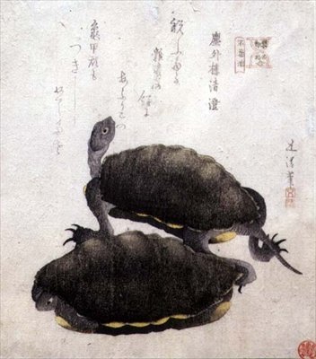 Shinobazu Pond, sarjasta Contest of Famous Products of Edo, n. 1811-1812 (puupainatus) tekijältä Hotei Gosei