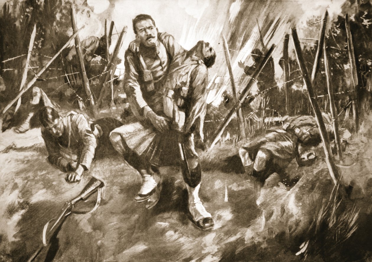 Rumpali Kenny pelastaa toverinsa erittäin raskaassa tulituksessa... tekijältä Howard K. Elcock