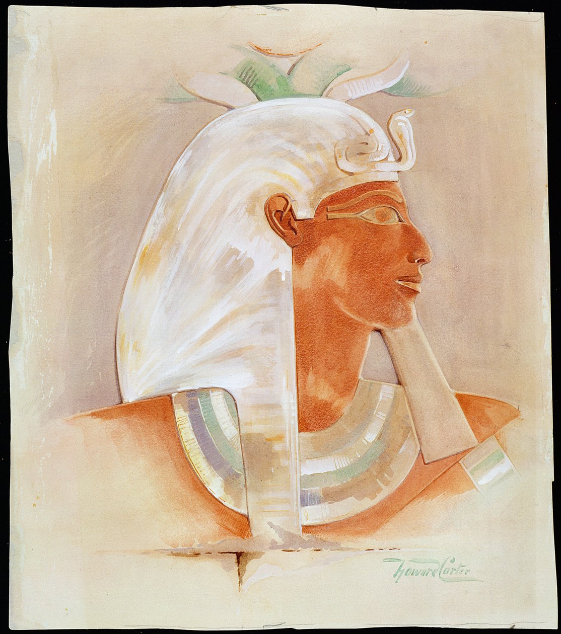 Muinaisen Egyptin kuningattaren Makare Hatshepsutin johtaja, 1900-luvun alussa tekijältä Howard Carter