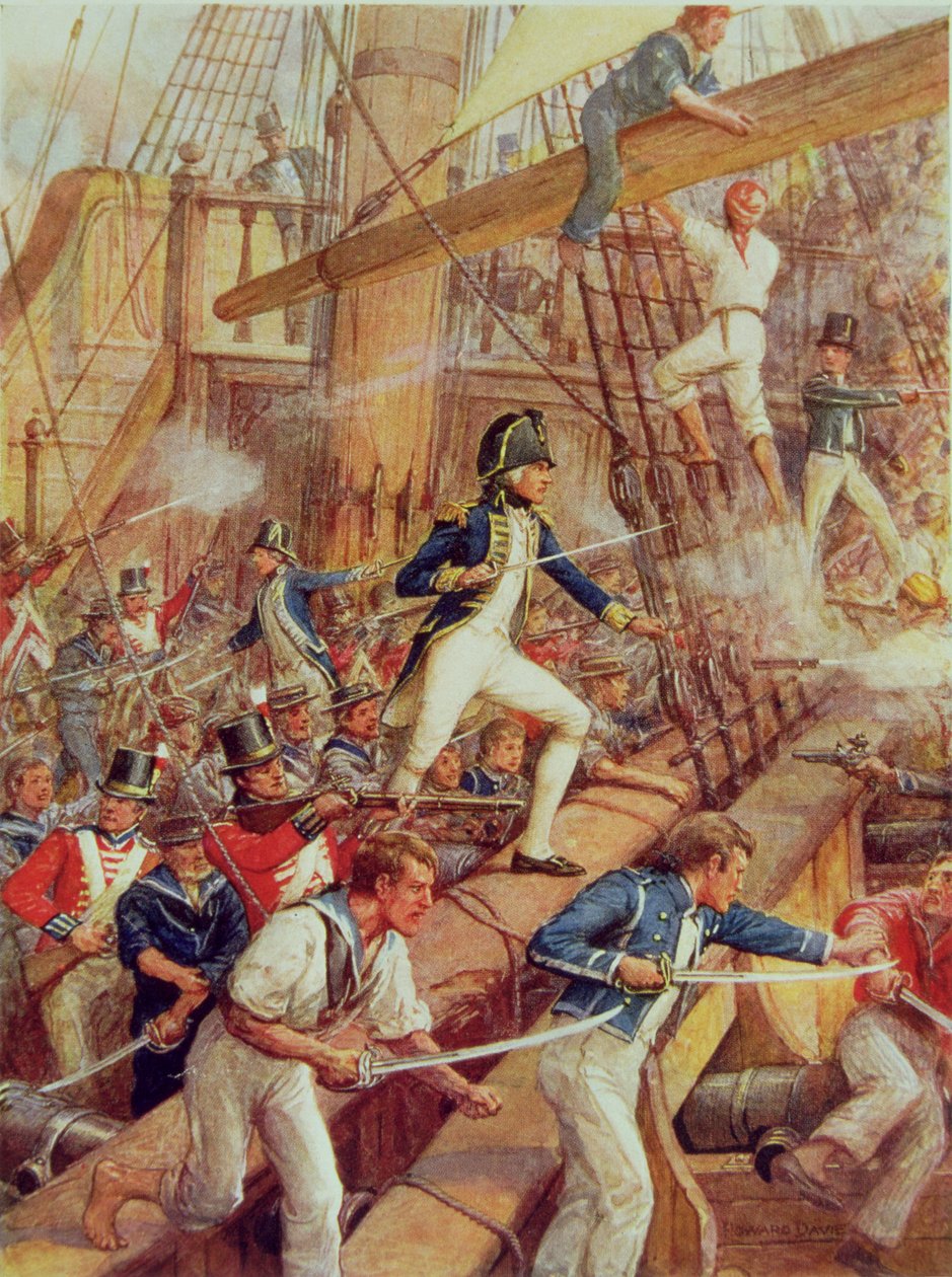 Horatio Nelson (1758-1805) "San Nicholas" -alukseen tekijältä Howard Davie