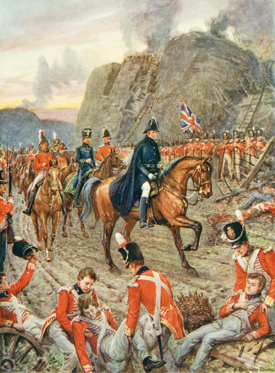 Wellingtonin herttua (1769-1852) Badajosin piirityksessä tekijältä Howard Davie