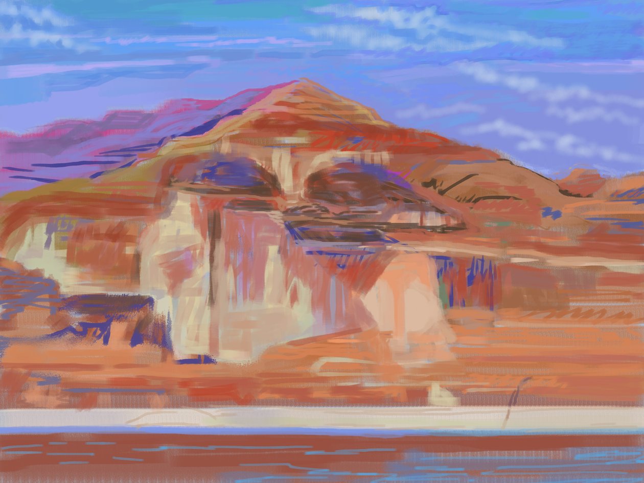 Painted Cliffs, Lake Powell (tietokonetaide) tekijältä Howard Ganz