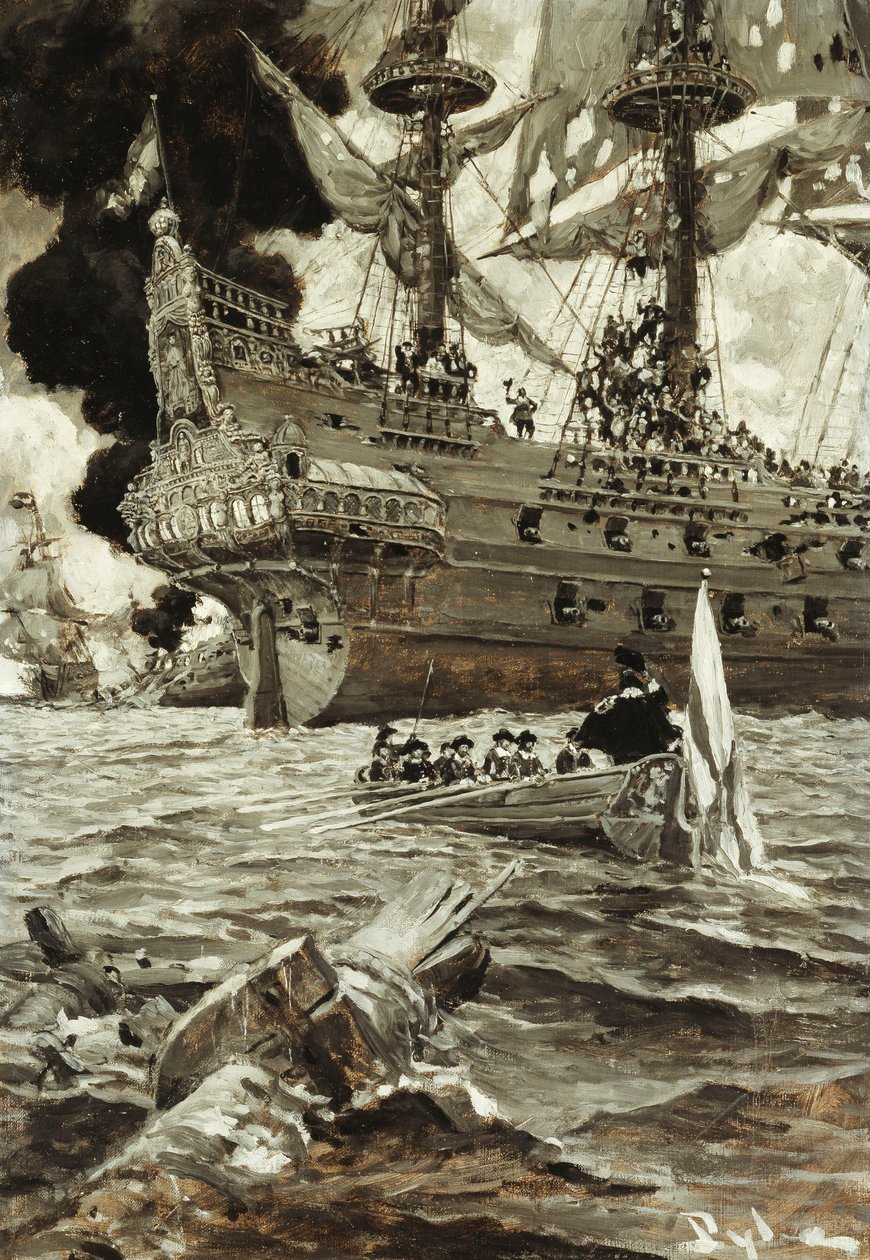 Liiketapahtuma: Amiraali saapui keikalleen, tekijältä Howard Pyle