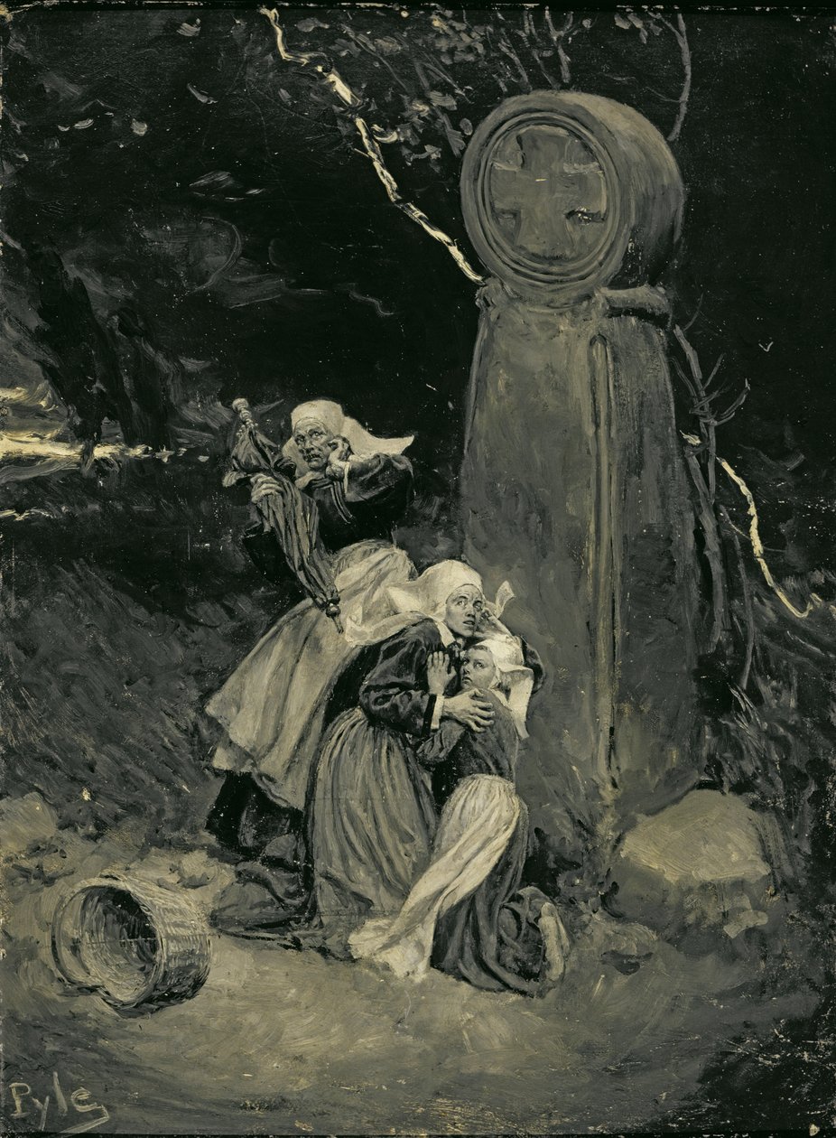 Breton talonpojat Wayside Crossissa, William Perry Northrupin teoksesta "St. Anne d
