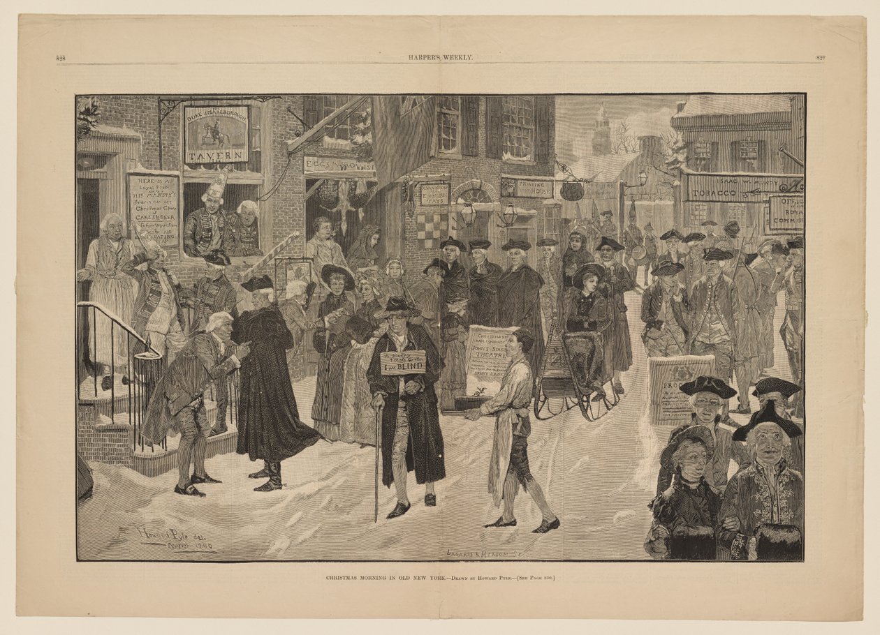 Jouluaamu vanhassa New Yorkissa tekijältä Howard Pyle
