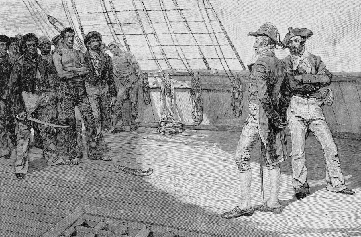 Amerikkalaisten merimiesten vaikutelma, kuvitus Thomas Wentworth Higginsonin teoksesta "Our Country