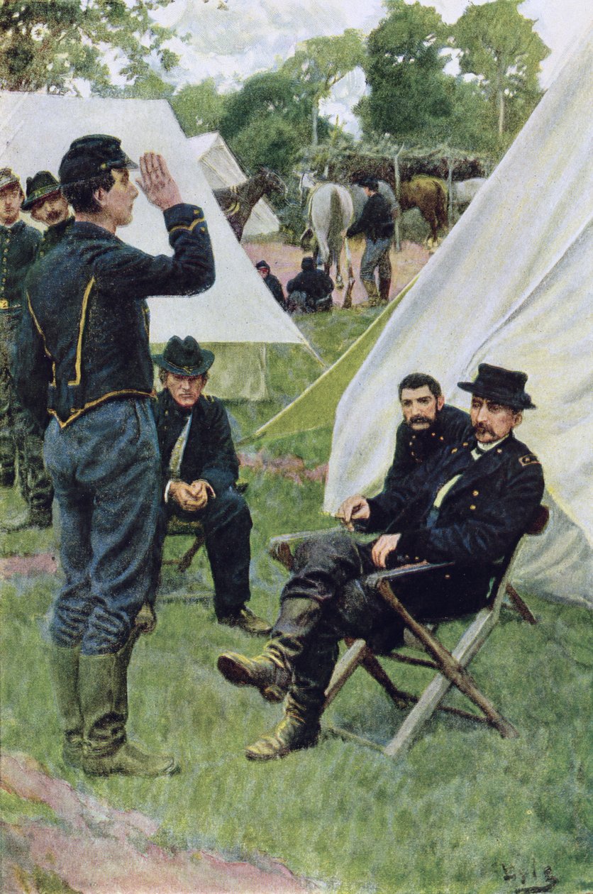 Sheridanin ensimmäinen haastattelu Rowandin kanssa, kuvitus William Gilmore Beymerin Rowandista, pubi. Harper