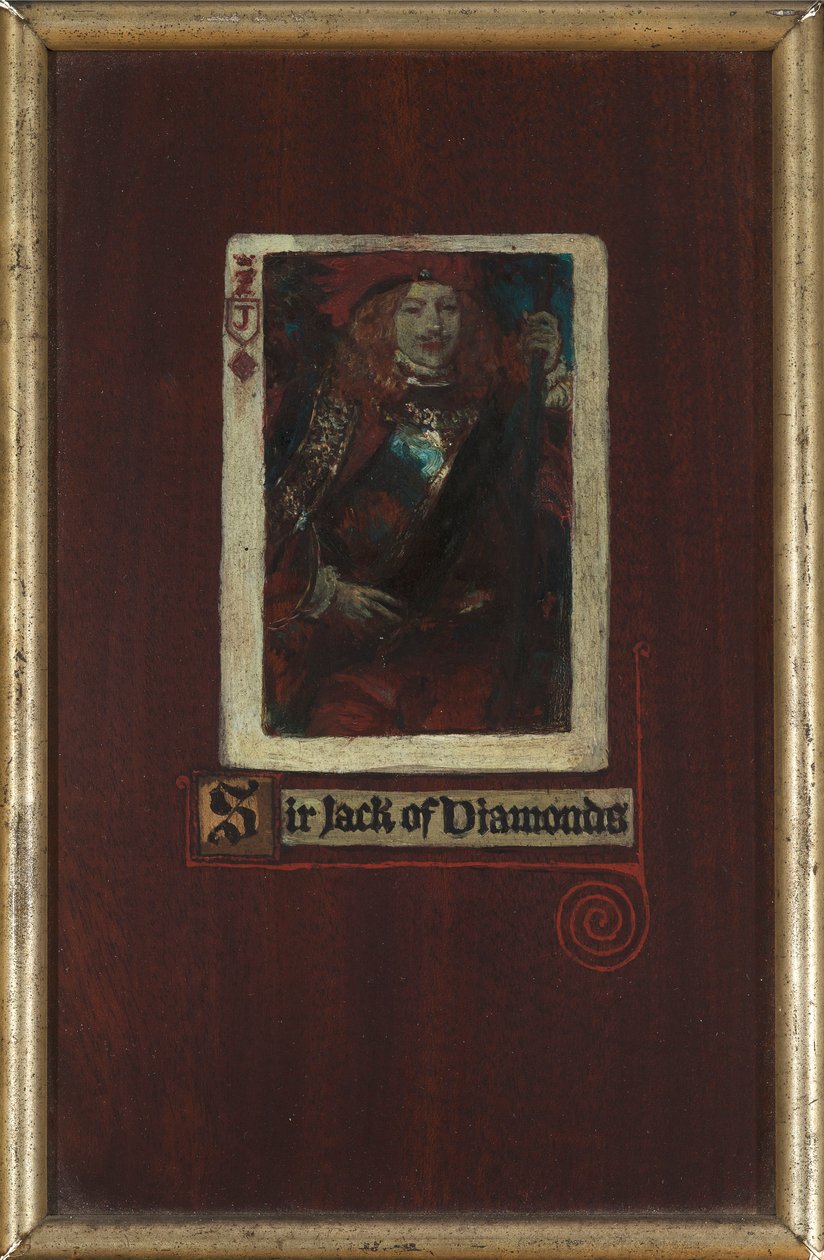 Sir Jack of Diamonds (öljy paneelissa) tekijältä Howard Pyle