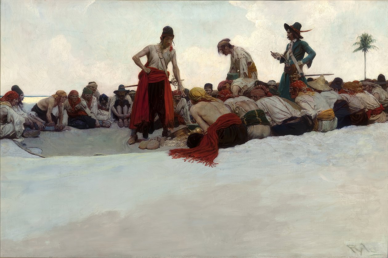 Joten aarre jaettiin tekijältä Howard Pyle
